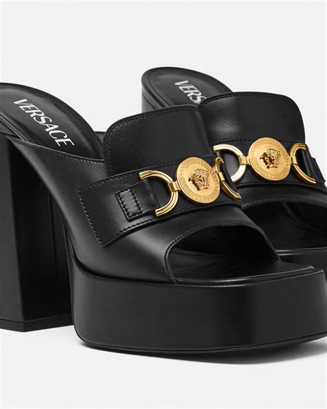 versace medusa head mule slippers|versace medusa 95 sandals.